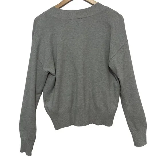 STYLE & CO Cropped Button gray Cardigan size varius casual NWT - Picture 3 of 9